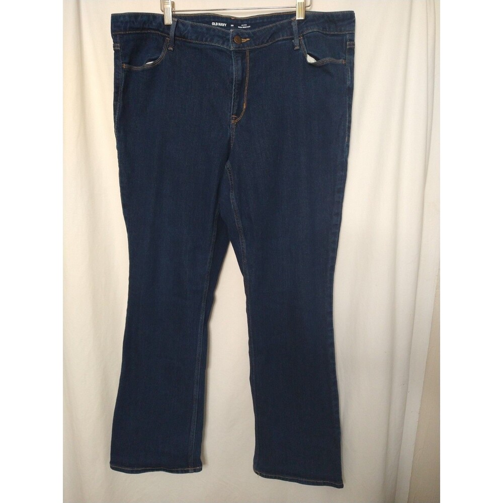 Old Navy Plus Size 20 Mid-Rise Wow Bootcut Jeans Dark Wash Denim Pockets